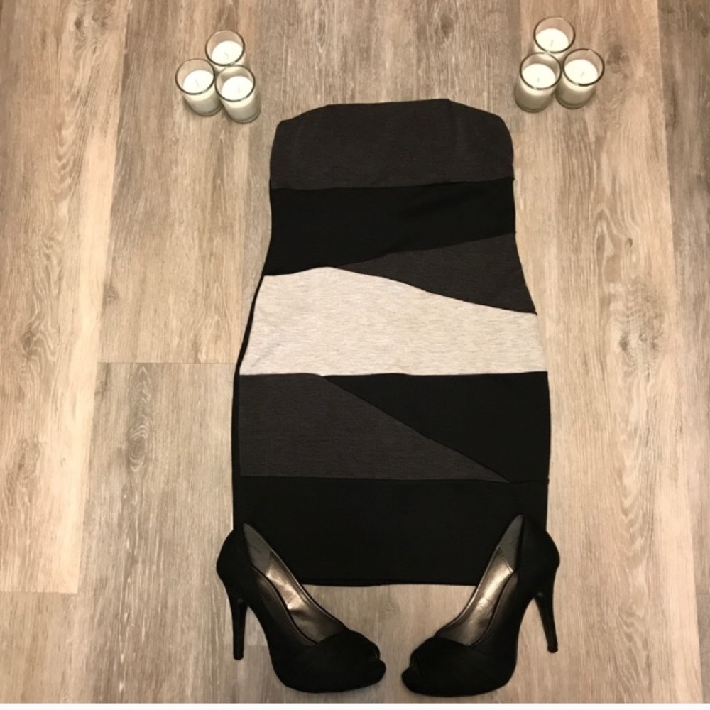 Forever 21 black & grey mini dress